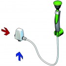 Hand-Augendusche, 1x Brausekopf, Wand-/Tischmontage