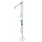 PremiumLine Körper-Notdusche mit Hand-Augendusche, für Bodenmontage